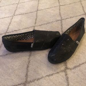 Barely Worn Black Sparkly Toms